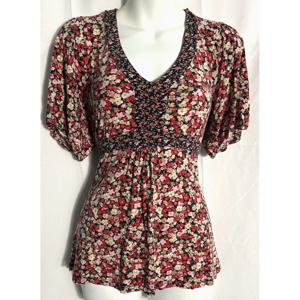 Vintage Laura Ashley Y2K Floral Fairy Babydoll Top Coquette Cottage Milkmaid - 6